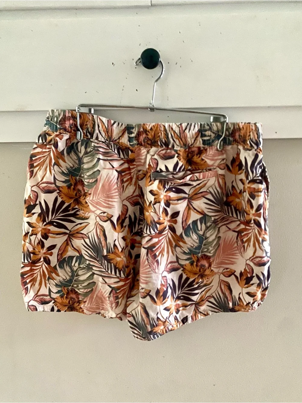 Garnet Hill Linen Tencel Shorts Relaxed Pull-On Mid Rise Elastic Waist Small - Picture 5 of 5